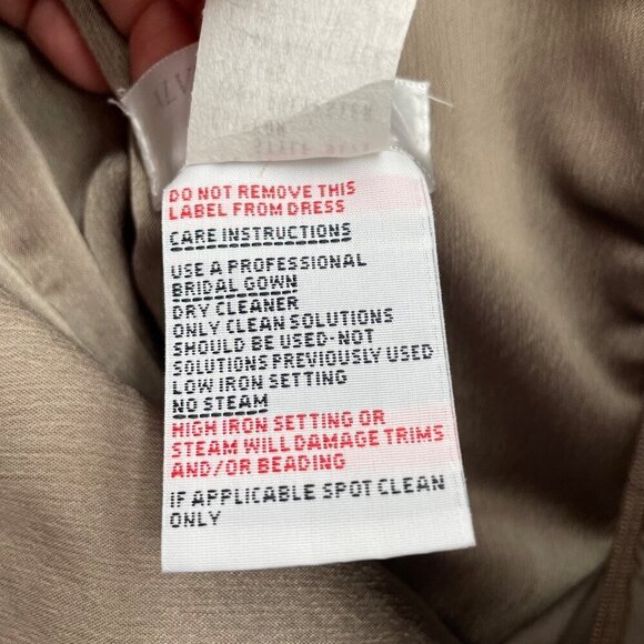 Alvina Valenta Taupe Sweetheart Neck Prom Chiffon Bridesmaid Dress Womens Size 6 - Picture 5 of 11